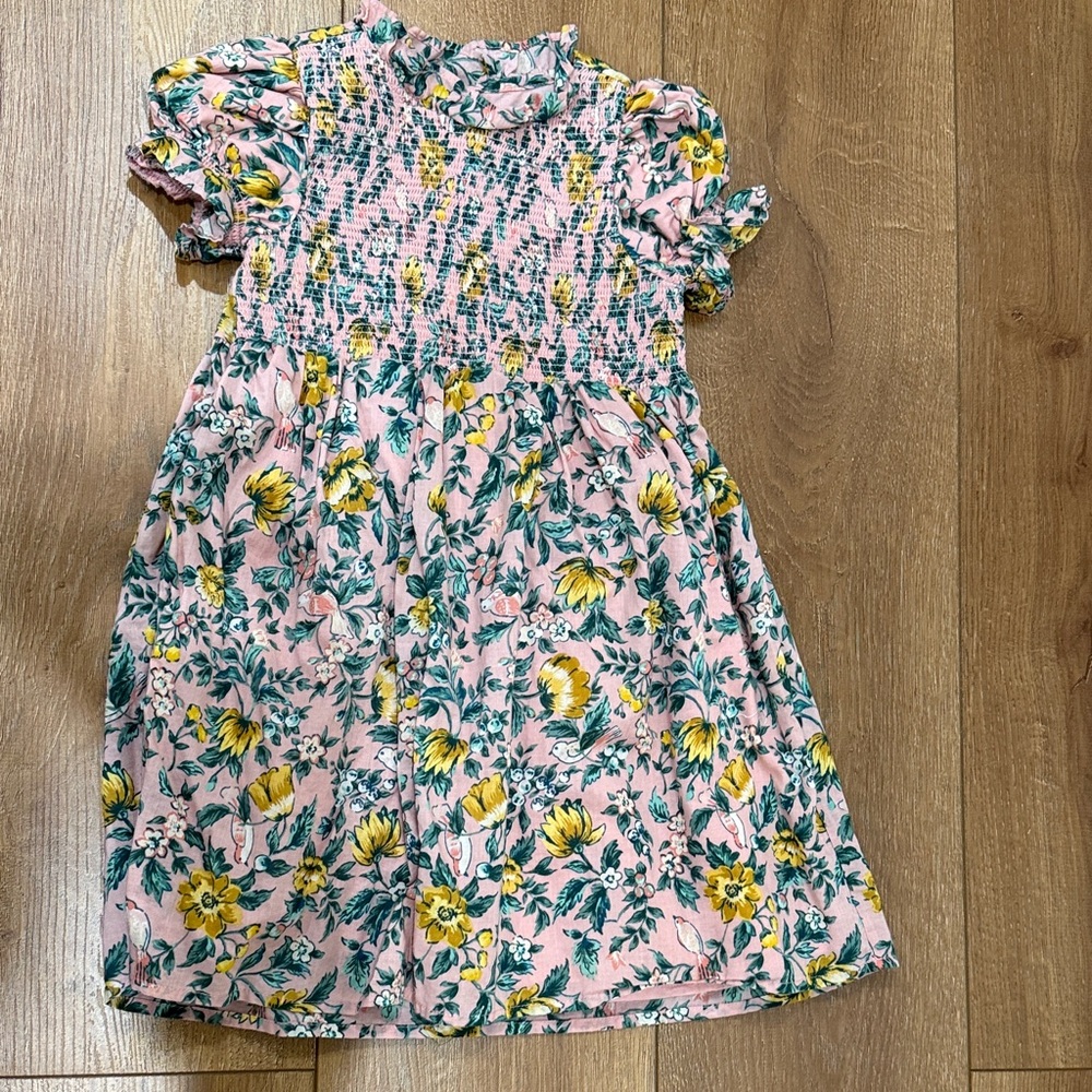 Janie and Jack Floral Pink and Yellow Kids Dress
